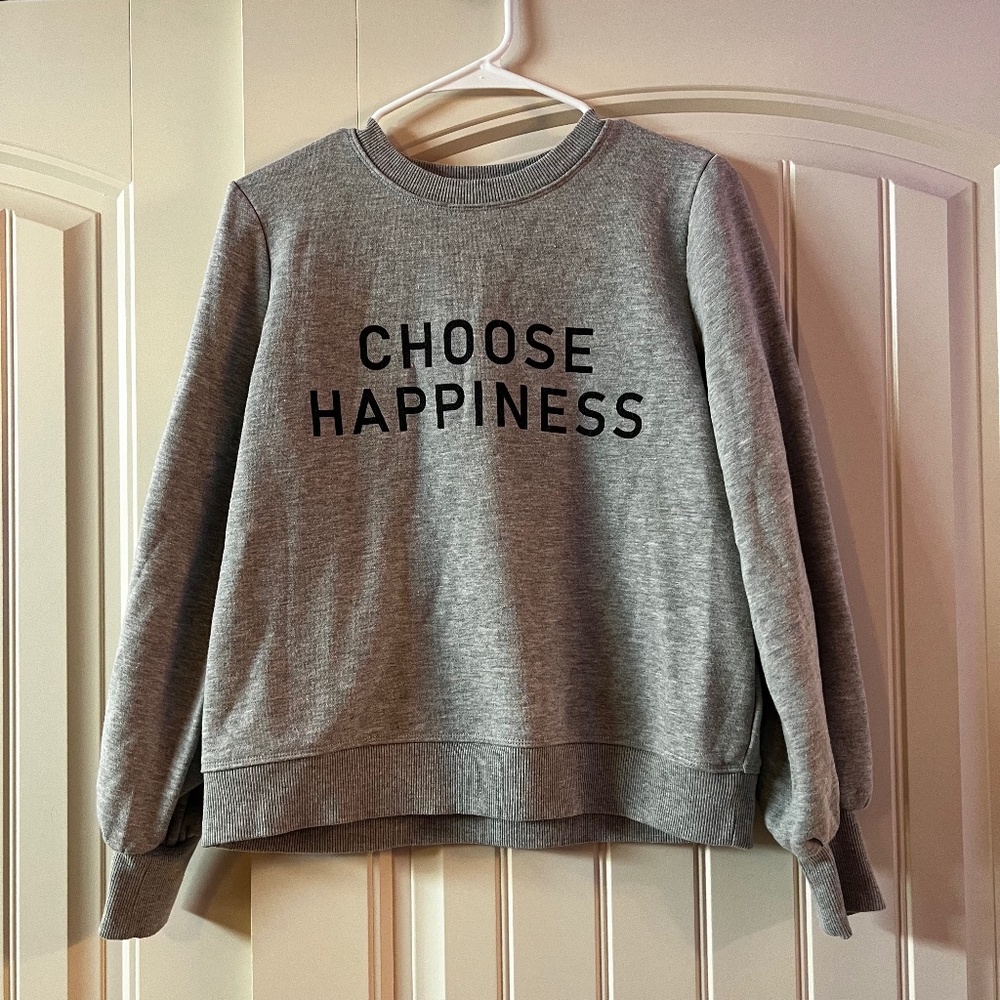 Gray “Choose Happiness” Crewneck
